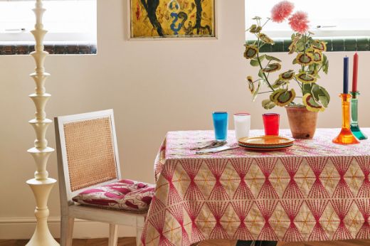 mikado table cloth hot pink dining room