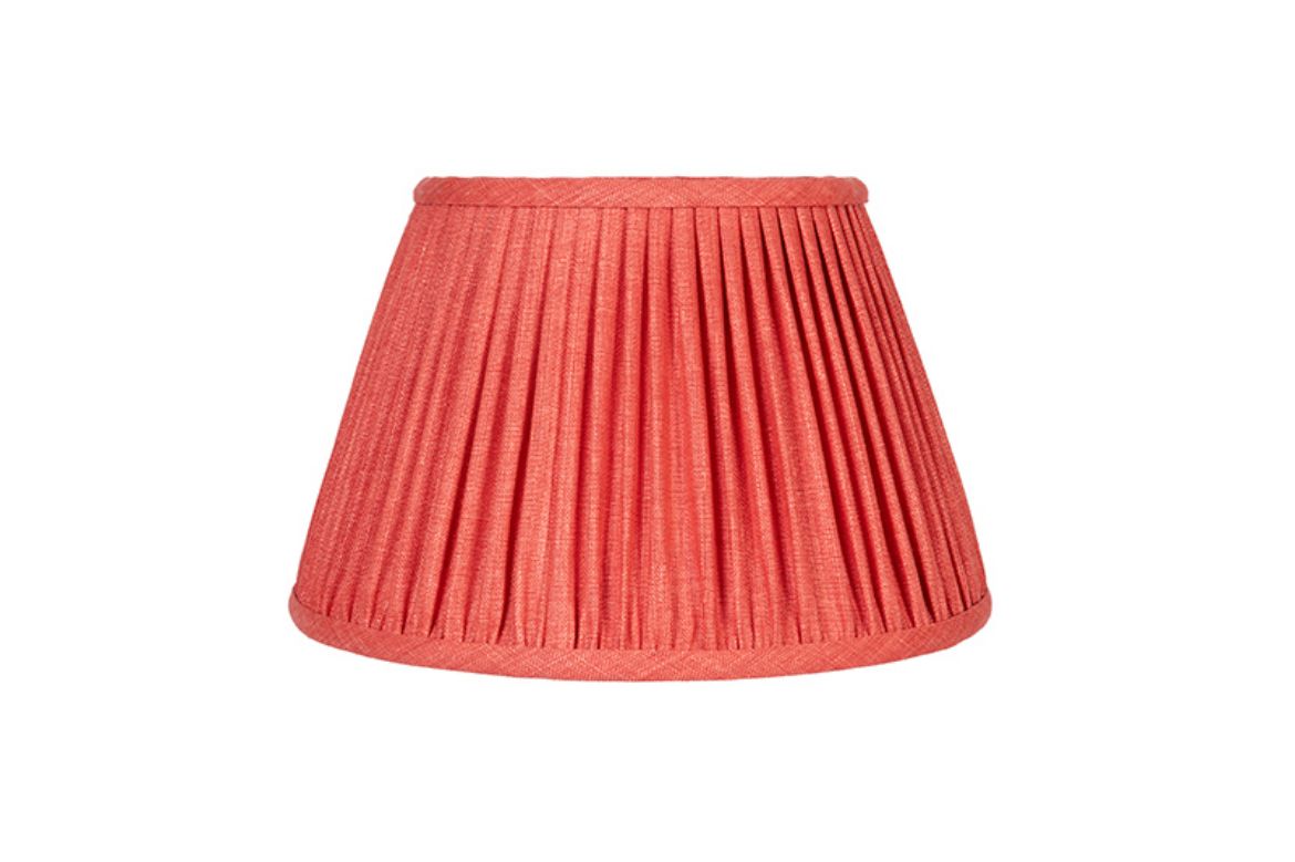 Coral 14" Pleated Lampshade in Soprano Linen Fabric by Christopher Farr Cloth